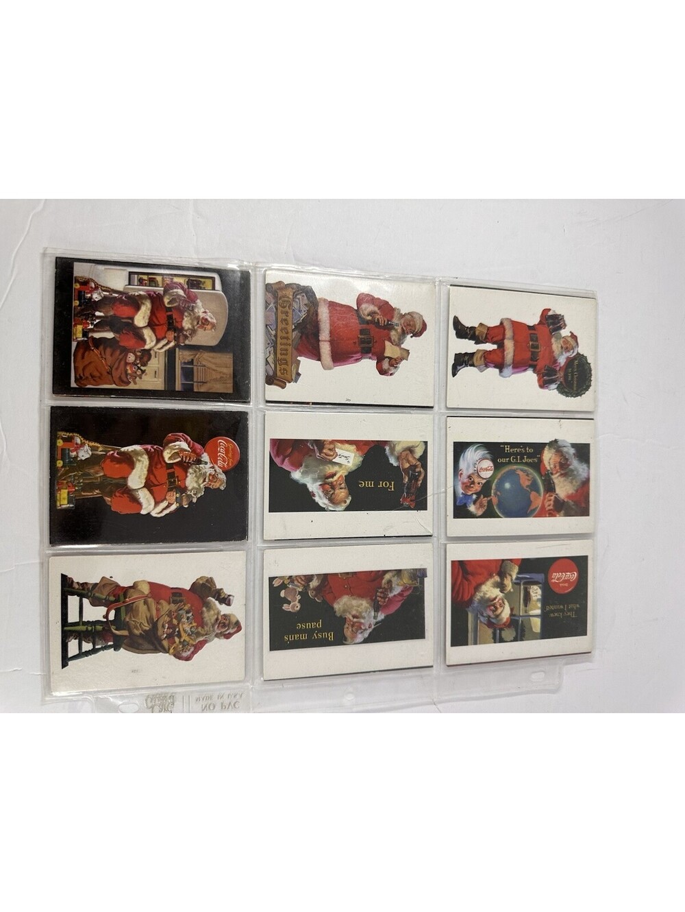 18 Coca-Cola Advertising Playing Swap Cards Santa Claus X-Mas